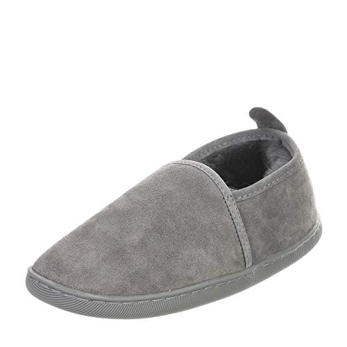 Hollert Lammfell Hausschuhe - Hubert Fellschuhe Lederschuhe Damen Herren Schuhe Größe EUR 37, Farbe Grau von Hollert