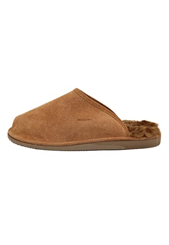 Hollert Lammfell Hausschuhe Pantoffeln Anton Cognac Premium Herren Fellschuhe aus 100% Merino Lammfell Größe 42 EU von Hollert