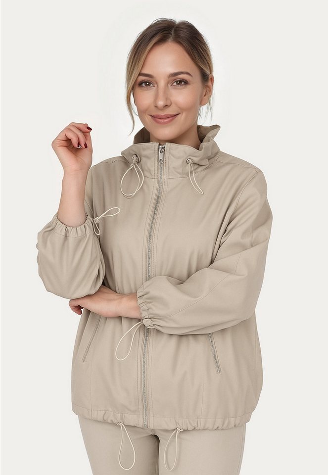 Hollert Lederjacke Damen Lederjacke Odette Beige im Oversize-Look von Hollert