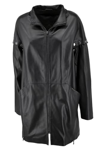 Hollert Ledermantel ELODIE SCHWARZ Damen Mantel Nappaleder Echtleder Größe XXL von Hollert