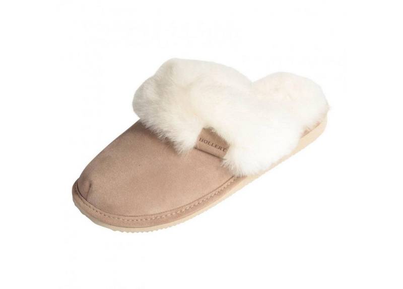 Hollert Pantoffel Damen Puschen Malibu Hausschuhe Merino Schaffell Echtleder von Hollert