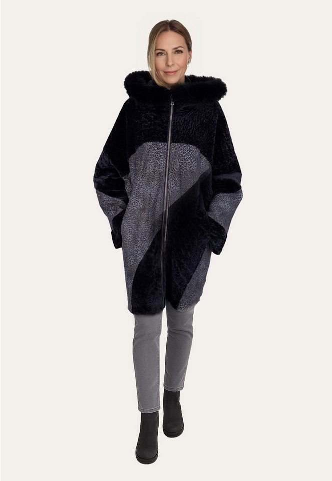 Hollert Winterjacke Damen Lammfelljacke Celine Oversize zum Wenden von Hollert