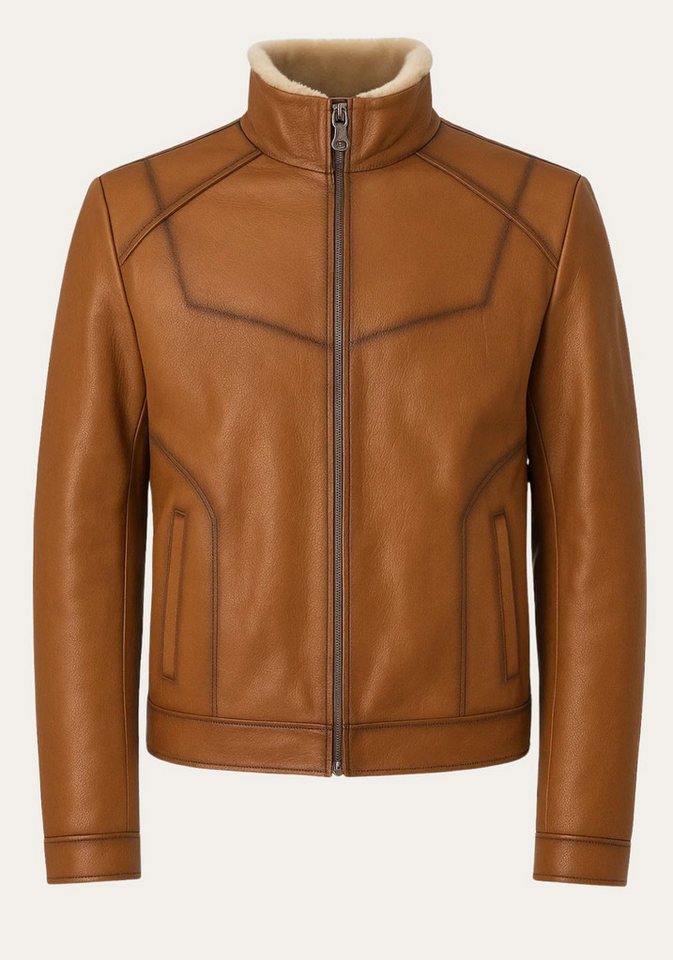 Hollert Winterjacke Jacke Adrian - Edles Lammleder & Weiches Shearling Lammfell von Hollert