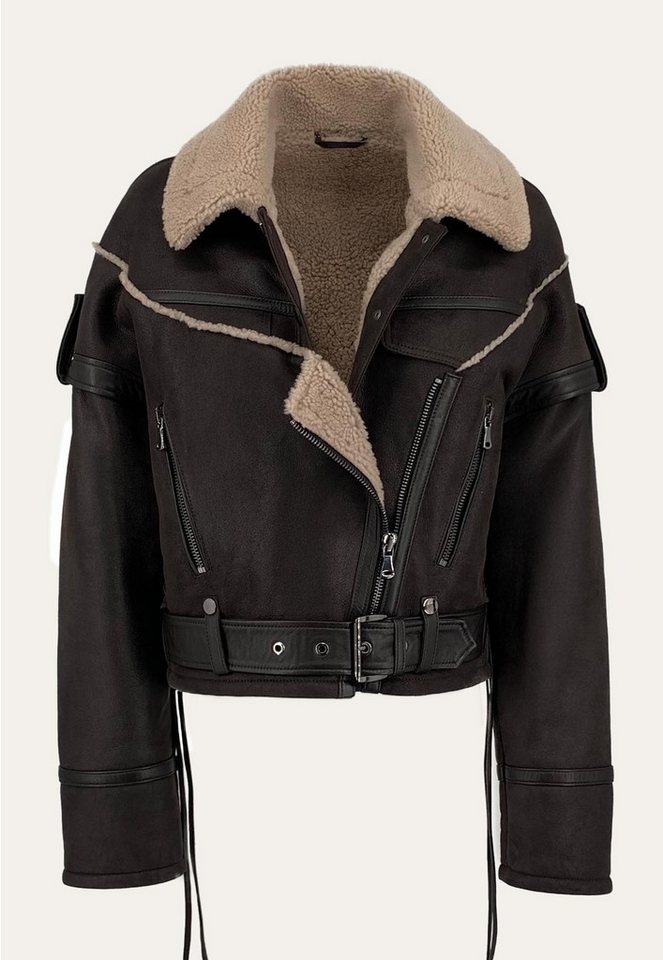 Hollert Winterjacke Lammfelljacke Sally Braun von Hollert