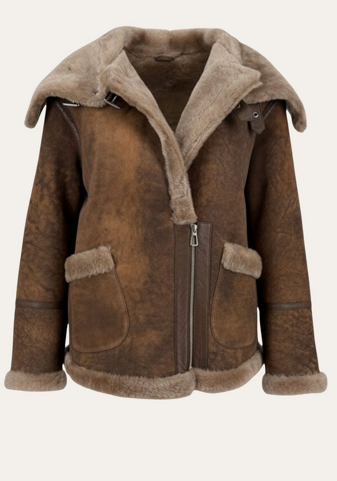 Hollert Winterjacke Noa Lammfell Shearling Jacke von Hollert