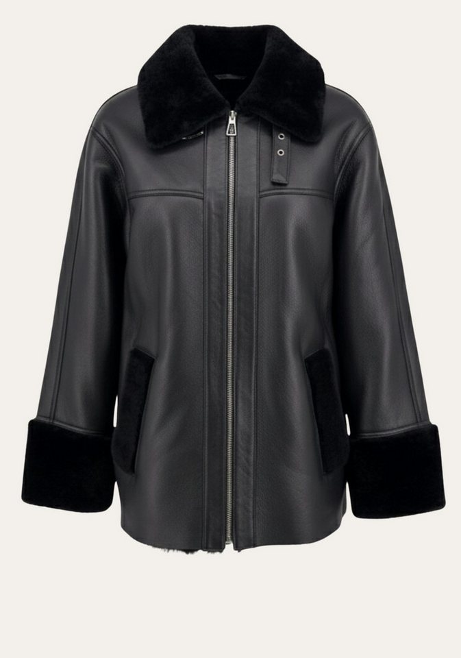 Hollert Winterjacke Shearling Lammfelljacke Elara - Ruhe in Form und Struktur von Hollert