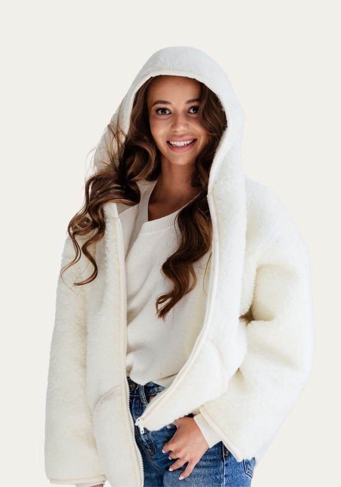 Hollert Wolljacke Damen Merino Wolljacke Nelly Ecru Hollert Wolljacke Damen Merino Wolljacke Nelly Ecru von Hollert