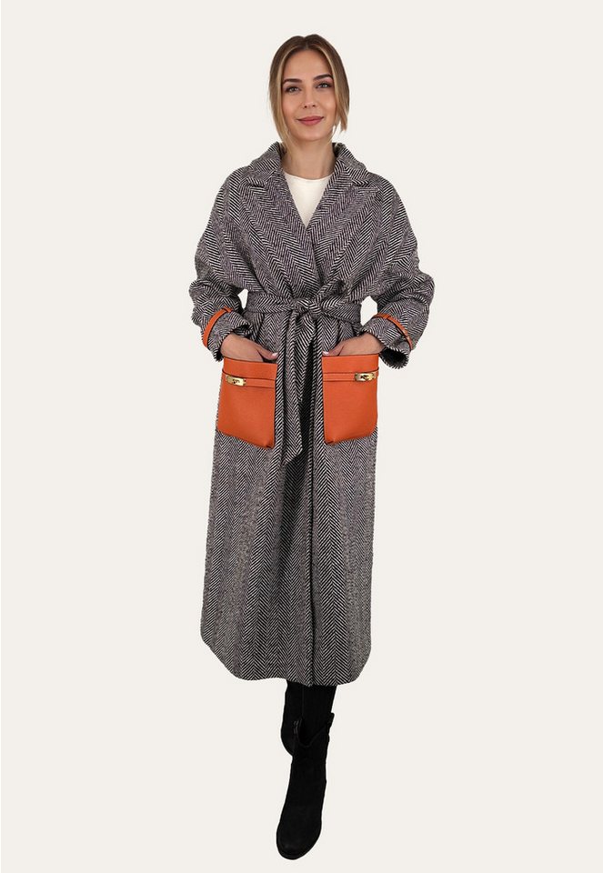 Hollert Wollmantel Damen Wollmantel Estelle - Eleganz mit stilvollen Akzent von Hollert