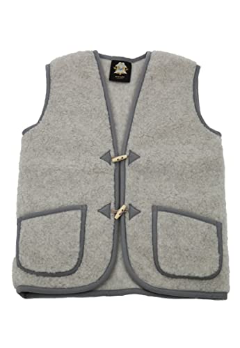 Hollert Wollweste Unisex Colorado Hellgrau Weste Merinowolle kuschelig weich & warm Größe 4XL von Hollert