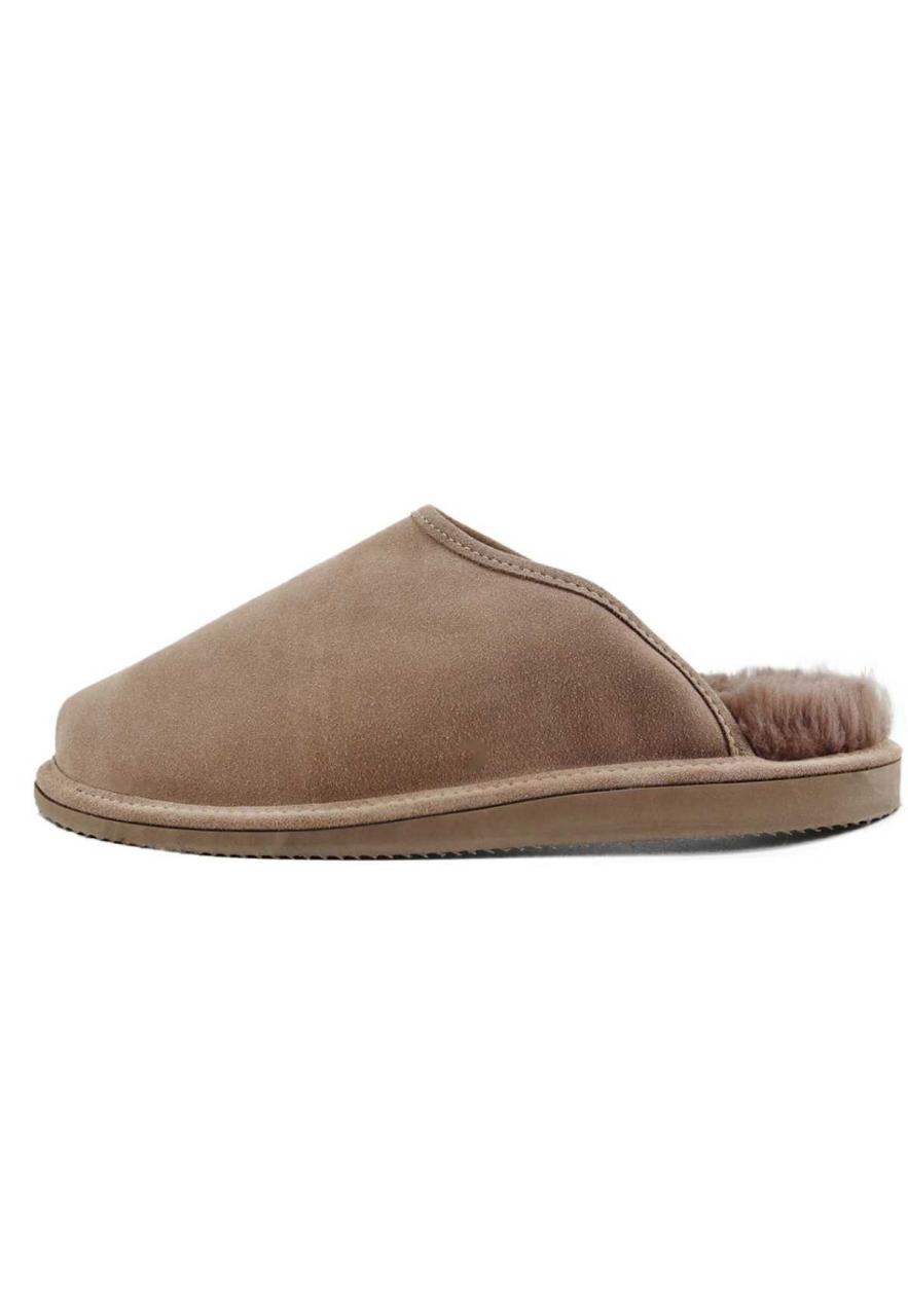 Lammfell Hausschuhe - ANTON BEIGE Schuhgröße: EUR 42 von Hollert