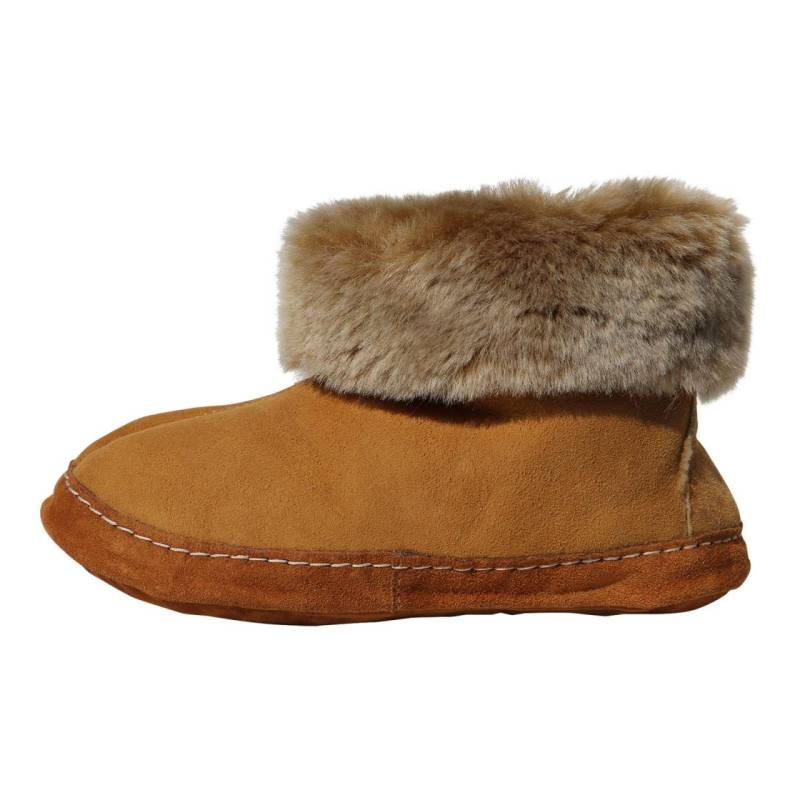 Lammfell Hausschuhe B-Ware Espaniol Cognac Größe 42 von Hollert