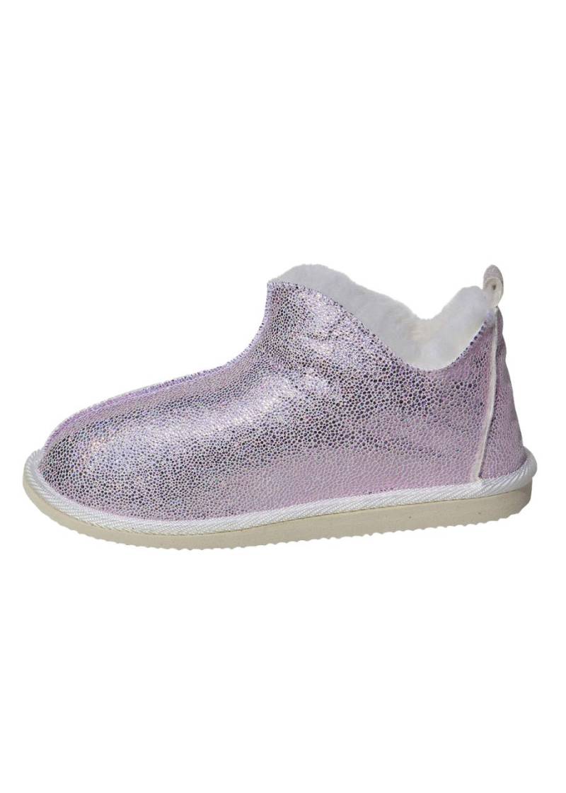 Lammfell Hausschuhe - CINDERELLA GLITZER Schuhgröße: EUR 37 | Farbe: Rosa von Hollert