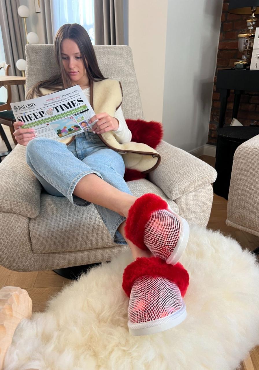 Lammfell Hausschuhe - NIXE Schuhgröße: EUR 36 von Hollert