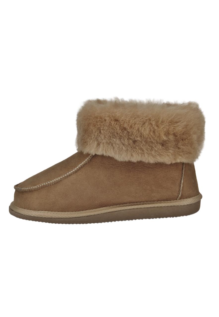 Lammfell Hausschuhe - ZUGSPITZE BEIGE Schuhgröße: EUR 46 von Hollert