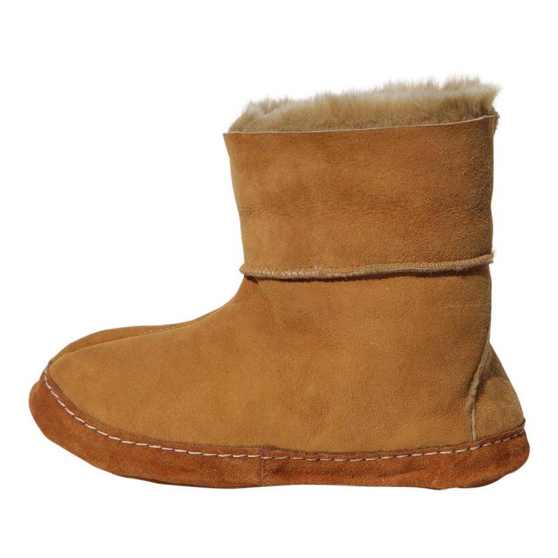 Lammfell Mokassins Größe 36 Hüttenschuhe Cognac B-Ware von Hollert