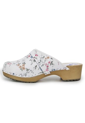 Leder Pantoffeln Clogs Nanni Weiß Damen Pantolette gesund & natürlich Holzsohle Echtleder Größe 40 EU Leder Pantoffeln Clogs Nanni Weiß Damen Pantolette gesund & natürlich Holzsohle Echtleder Größe 40 EU von Hollert