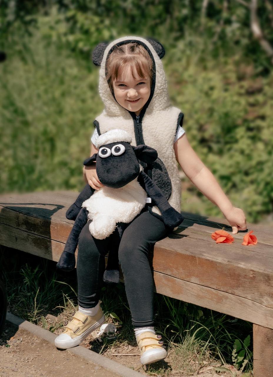 Merino Wollweste für Kinder - PANDA Größe: 98 von Hollert