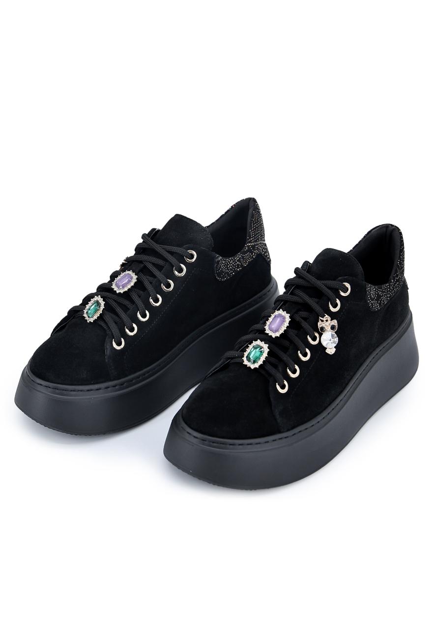Plateau Sneaker aus Leder Modell 4918 Schwarz Schuhgröße: EUR 37 von Hollert