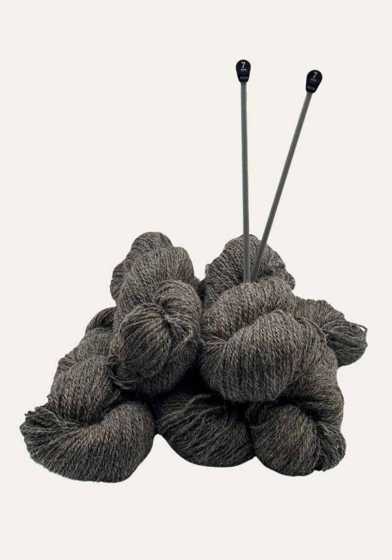 Schafwolle - NATURWOLLE 1 kg Farbe: Grau von Hollert