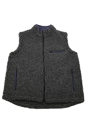 Wollweste Nolan Unisex Merinowolle kuschelig & weich Reißverschluss Anthrazit Größe M von Hollert