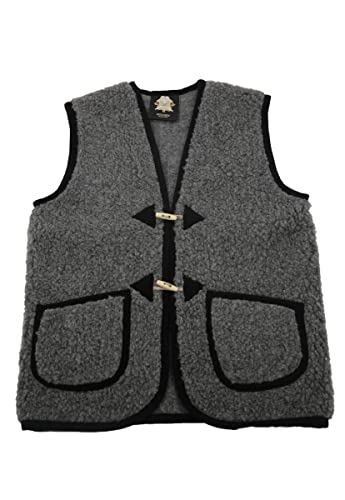 Wollweste Unisex Colorado Anthrazit Weste Merinowolle kuschelig weich & warm Größe XL von Hollert