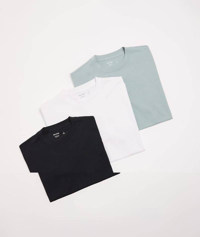 Hollister - 3er-Pack kurzärmlige T-Shirts in neutralen Farben von Hollister
