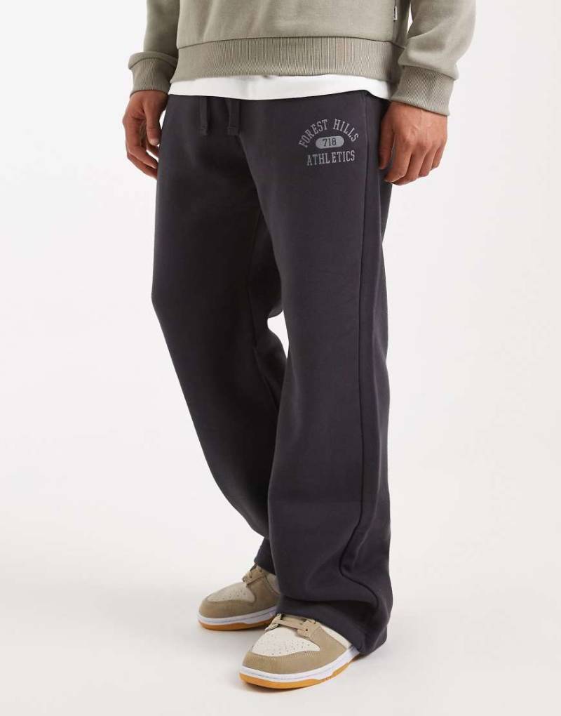 Hollister - College-Jogginghose in Dunkelgrau mit Bootcut-Design von Hollister