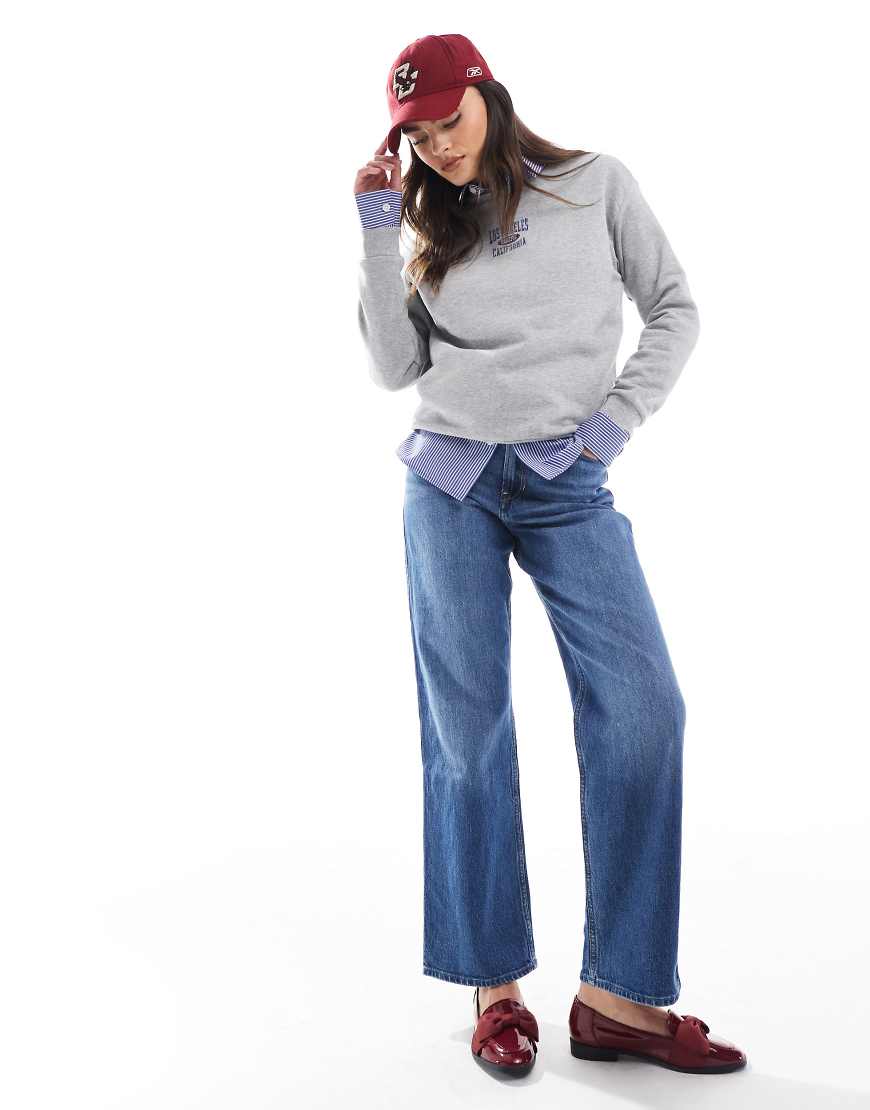 Hollister - Dad-Jeans in Blau mit hohem Bund von Hollister