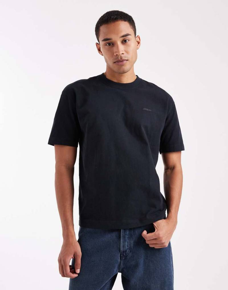 Hollister - Kastiges, kurzärmliges T-Shirt in Schwarz mit Mikro-Logo von Hollister