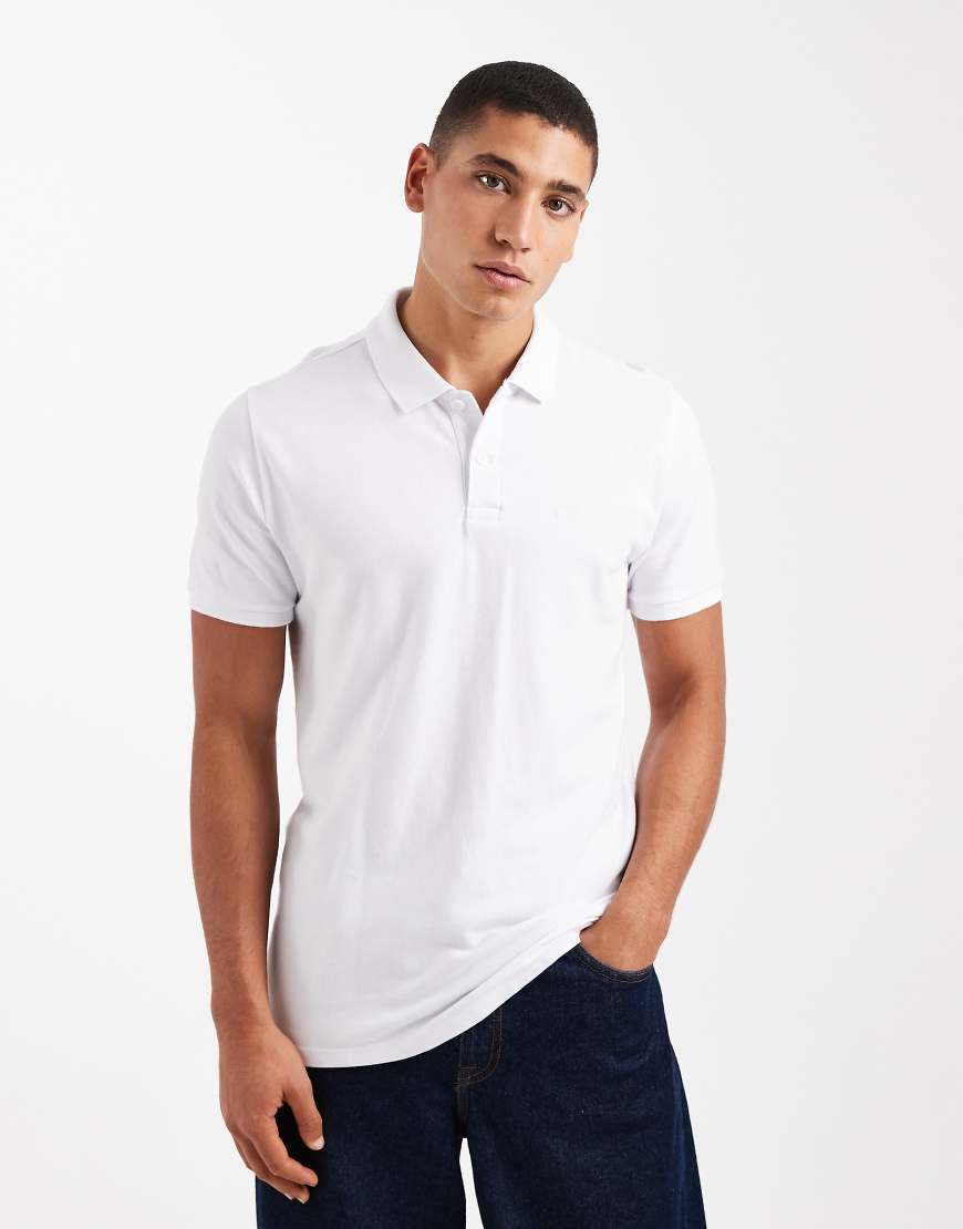 Hollister - Kurzärmliges Poloshirt in Weiß mit Markenlogo Hollister - Kurzärmliges Poloshirt in Weiß mit Markenlogo von Hollister