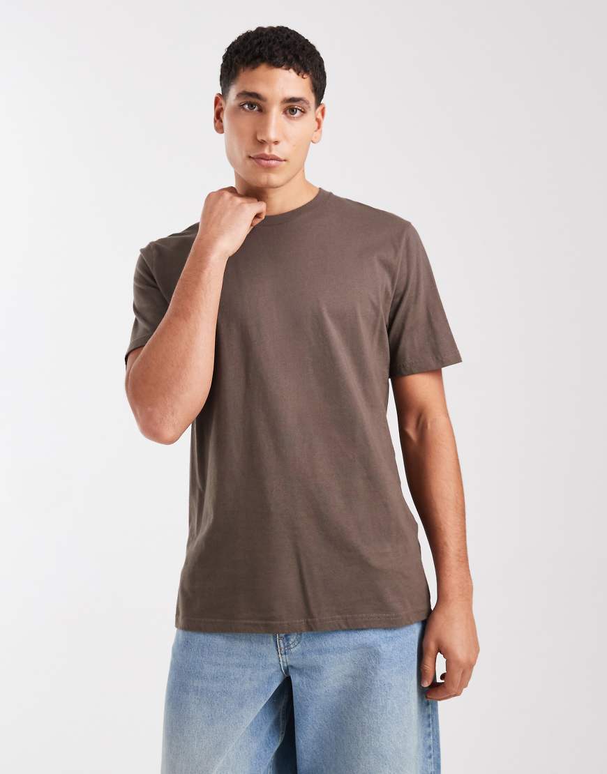 Hollister - Kurzärmliges T-Shirt in Braun mit klassischer Passform-Brown von Hollister