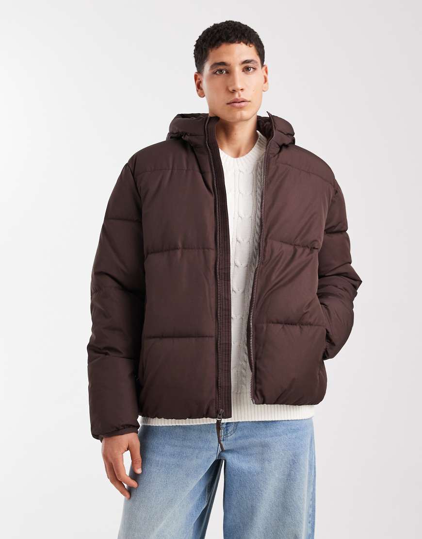 Hollister - Steppjacke in Braun mit Kapuze-Brown von Hollister