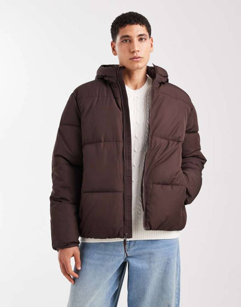 Hollister - Steppjacke in Braun mit Kapuze-Brown von Hollister