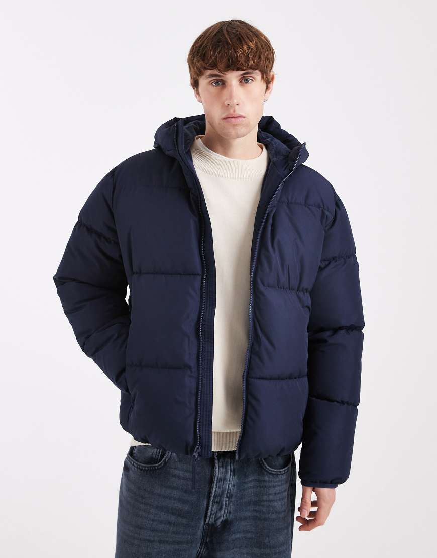 Hollister - Steppjacke in Marineblau mit Kapuze-Schwarz von Hollister