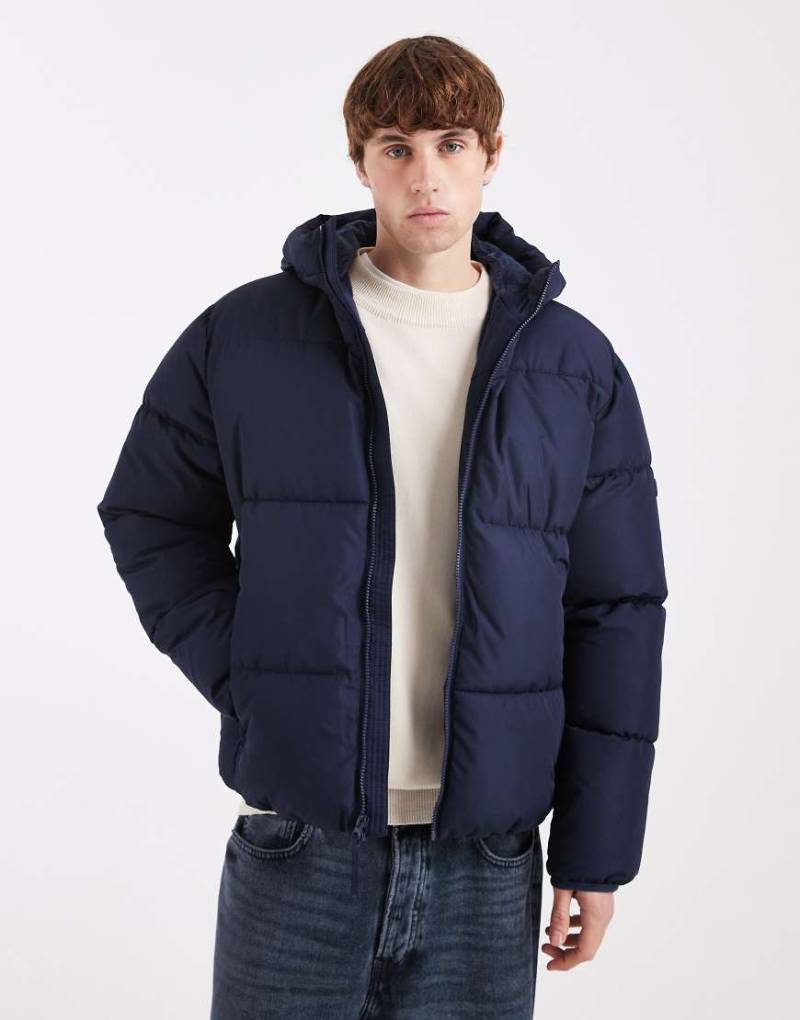 Hollister - Steppjacke in Marineblau mit Kapuze-Schwarz von Hollister