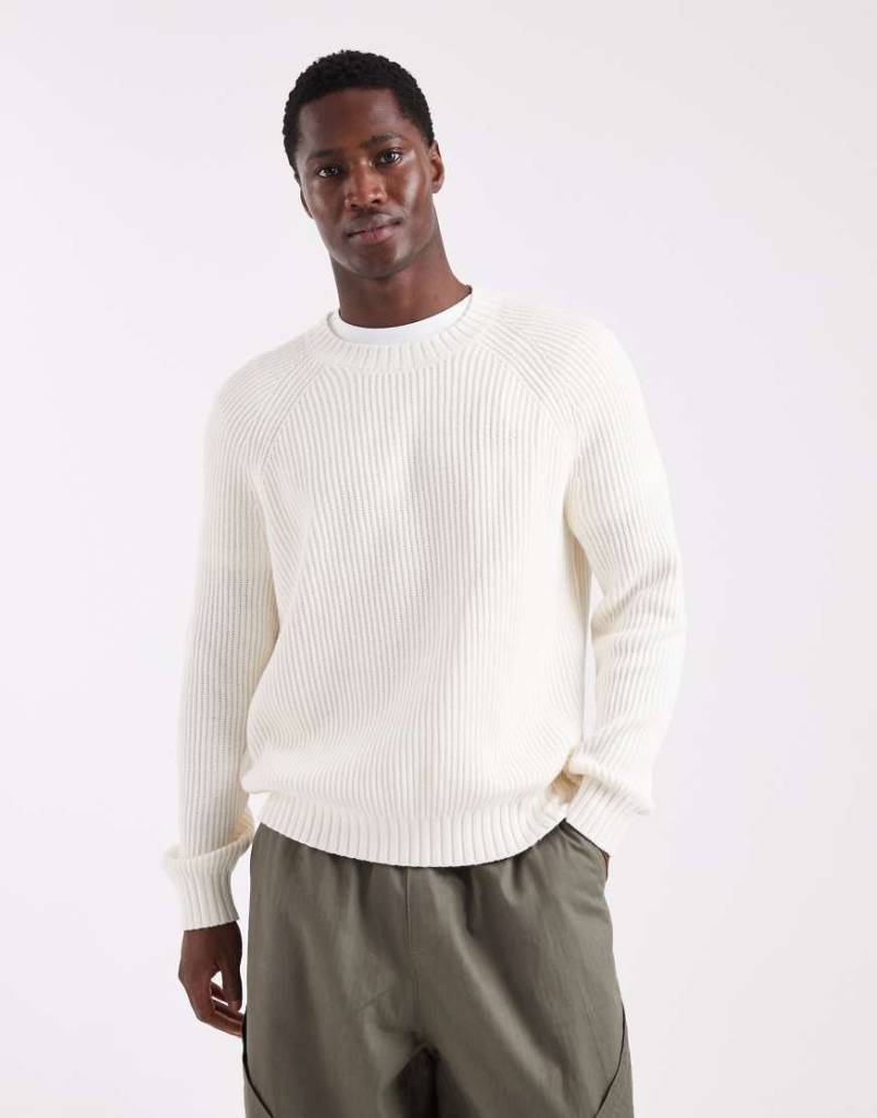 Hollister - Strickpullover in Cremeweiß mit Patentmuster-Neutral von Hollister