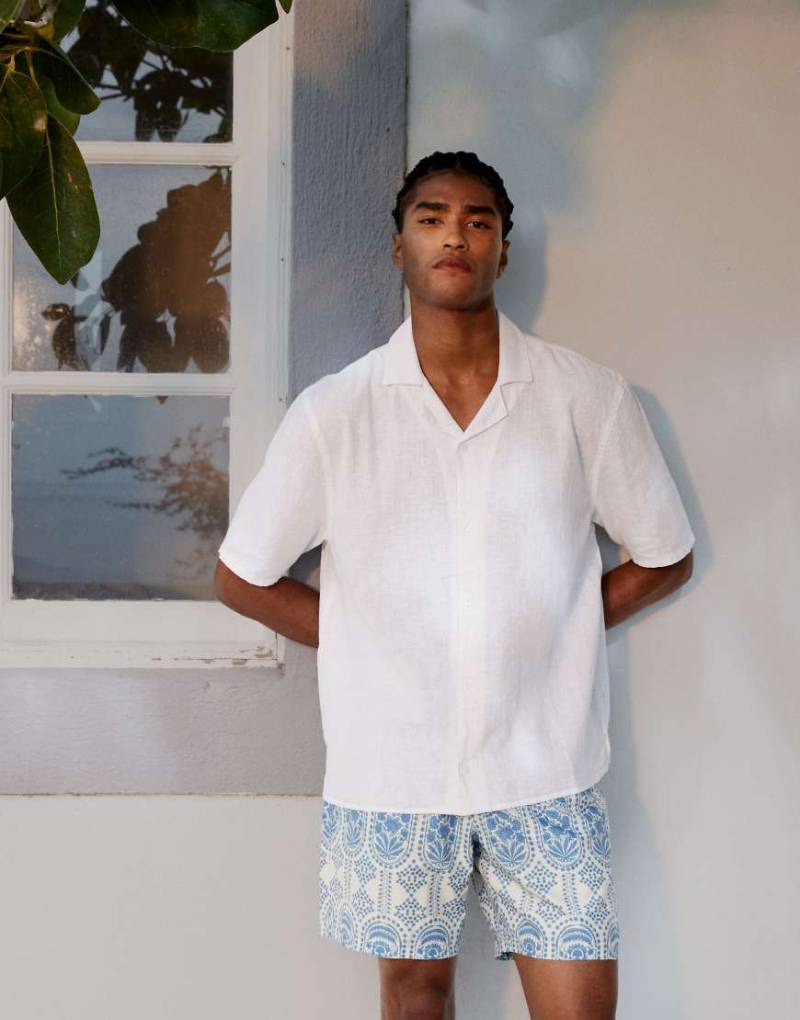 Hollister - Strukturiertes, kurzärmliges Hemd in Weiß von Hollister