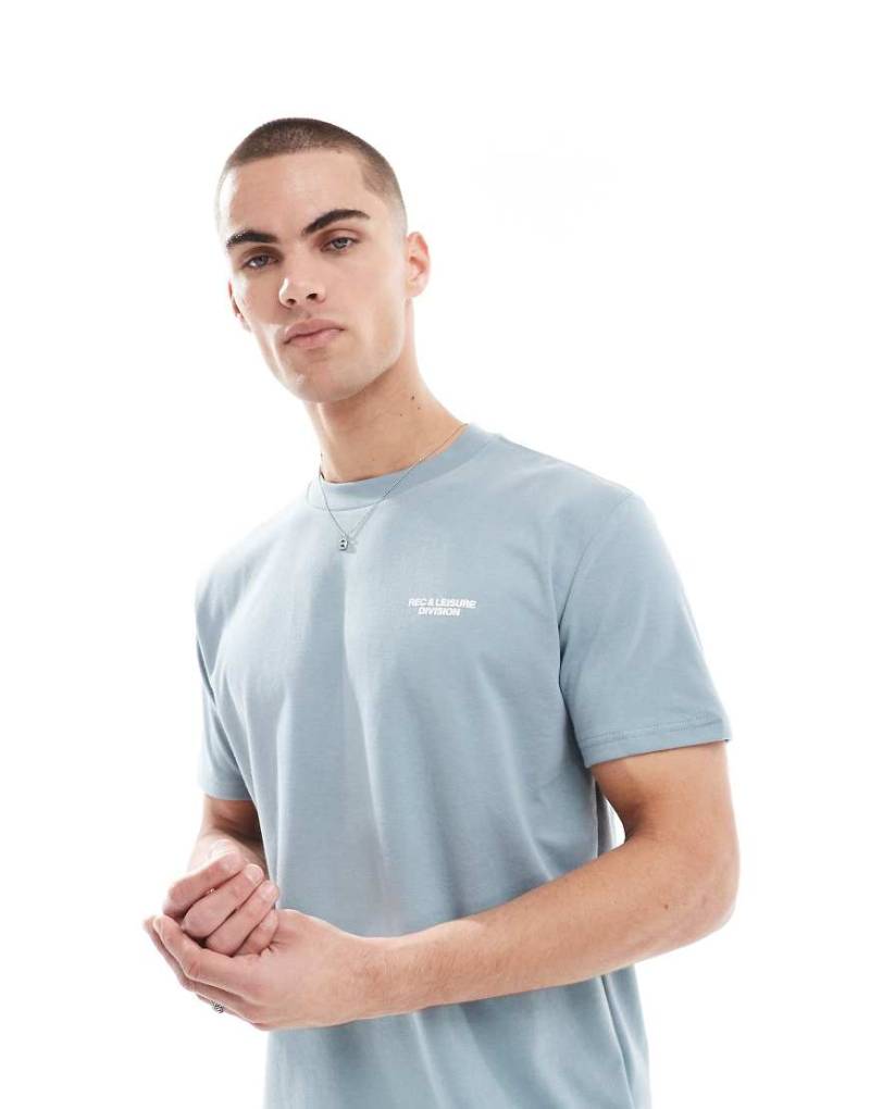 Hollister - T-Shirt aus kühlendem Material in Grau mit lockerem Schnitt und kleinem Logo von Hollister