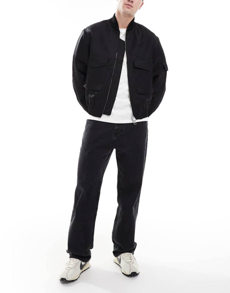 Hollister - Weite 5-Pocket-Jeans in Schwarz von Hollister