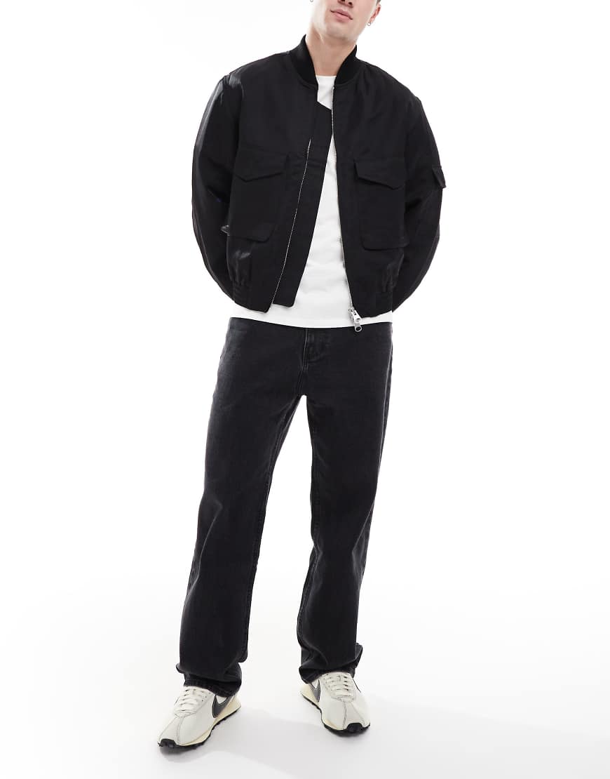 Hollister - Weite 5-Pocket-Jeans in Schwarz von Hollister