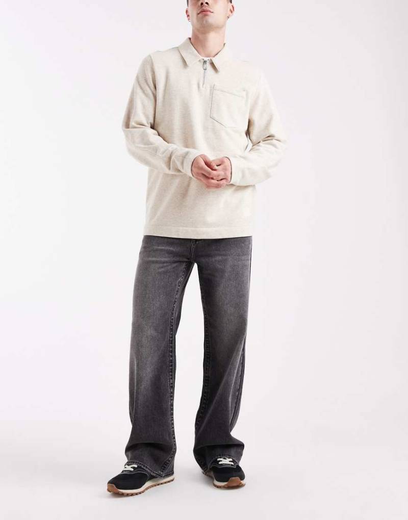 Hollister - Weite Jeans im Y2K-Stil in verwaschenem Schwarz mit Taschen-Details von Hollister