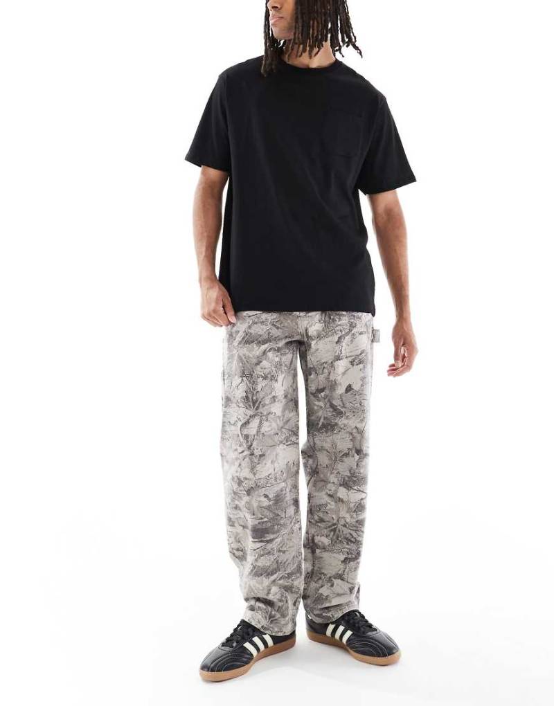 Hollister - Weite Skater-Jeans mit Military-Muster-Bunt von Hollister