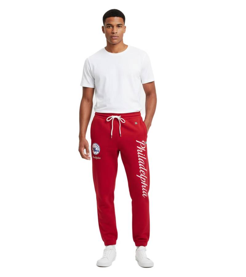 Hollister X NBA Philadelphia 76ers Jogginghose mit Team-Logo-Aufdruck Baumwoll-Hose 334-345-0853-500 Rot von Hollister