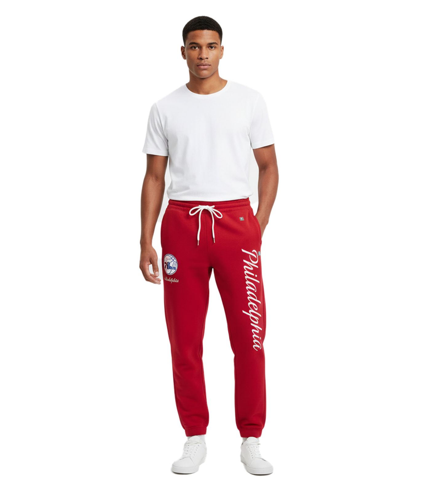 Hollister X NBA Philadelphia 76ers Jogginghose mit Team-Logo-Aufdruck Baumwoll-Hose 334-345-0853-500 Rot von Hollister