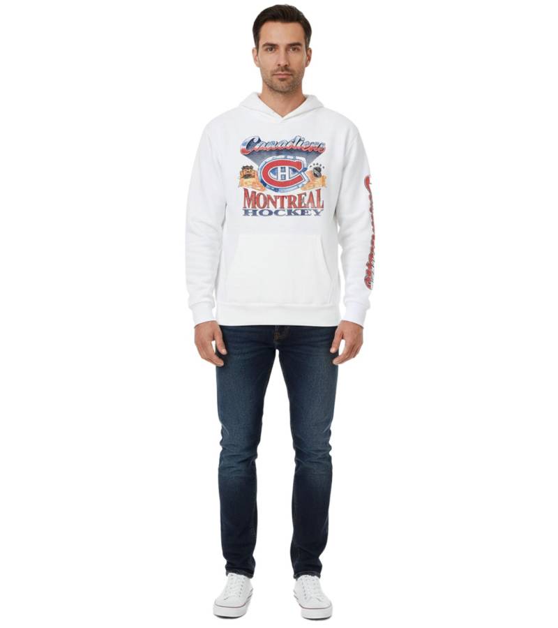 Hollister X NHL Montreal Canadiens Herren Hoodie mit Team-Logo-Print Baumwoll-Pullover 322-221-1606-100 Weiß von Hollister