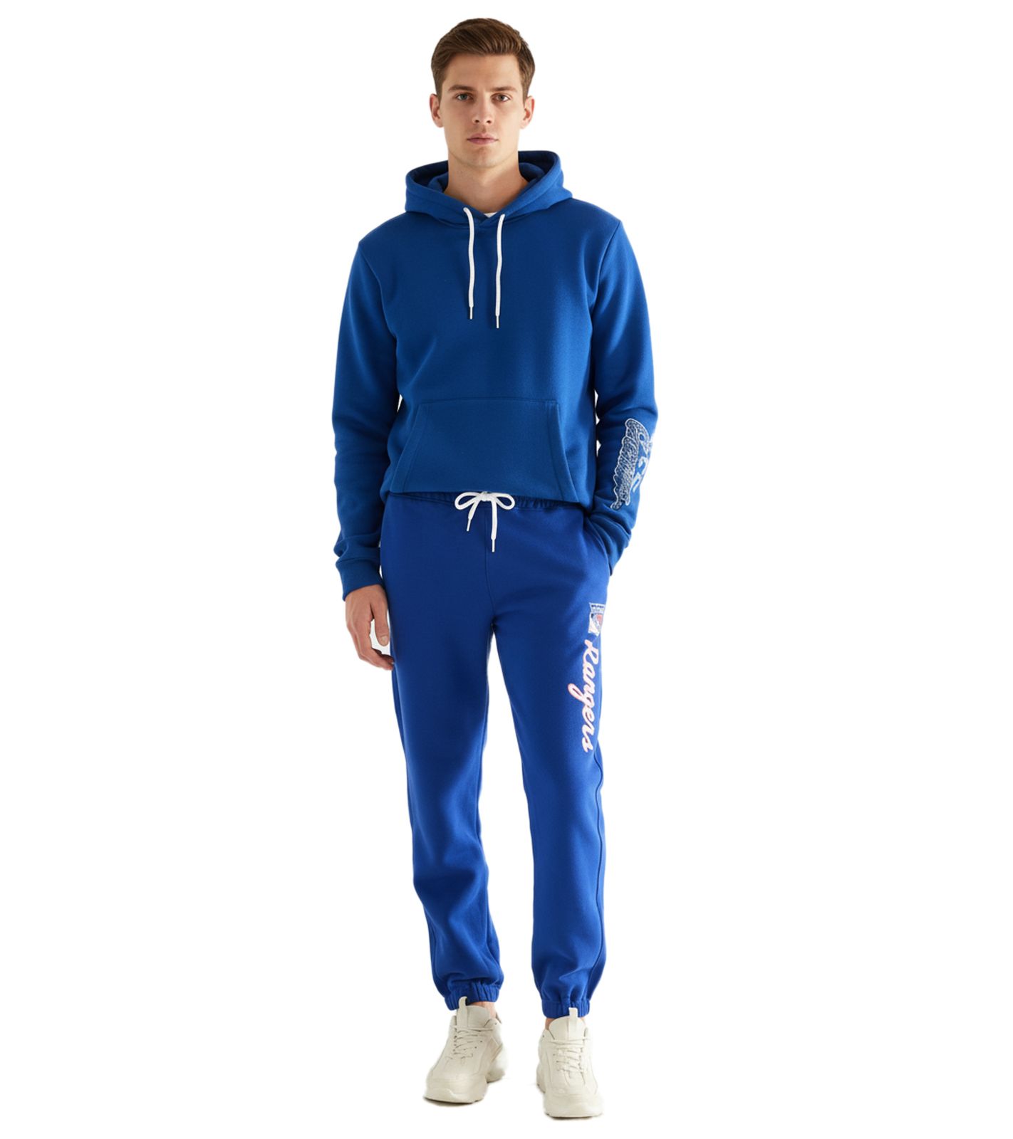 Hollister X NHL New York Rangers Jogginghose mit Rangers-Schriftzug Baumwoll-Hose 334-345-0872-200 Blau von Hollister