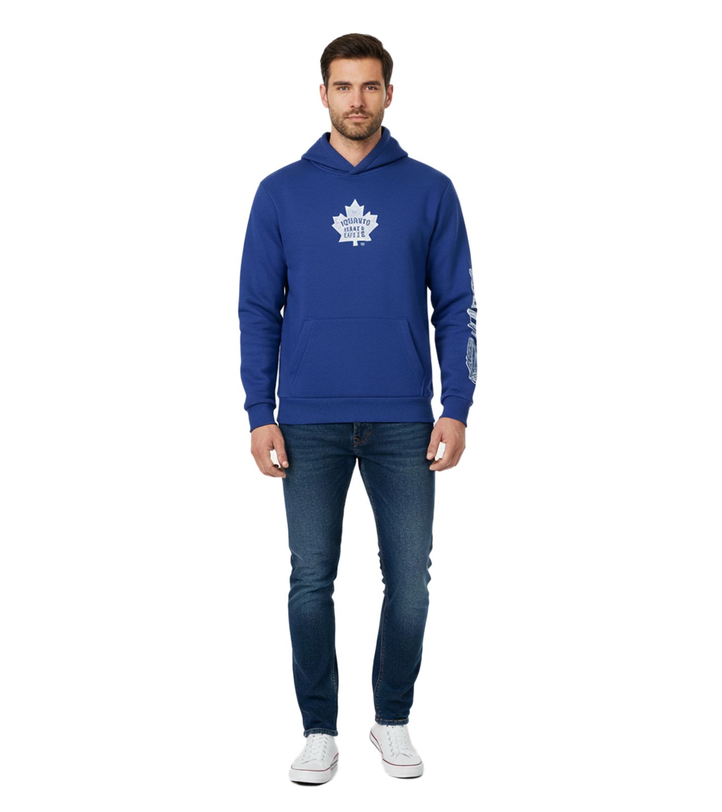 Hollister X NHL Toronto Mapple Leafs Herren Hoodie mit Team-Logo-Print Baumwoll-Pullover 322-221-1606-220 Blau von Hollister