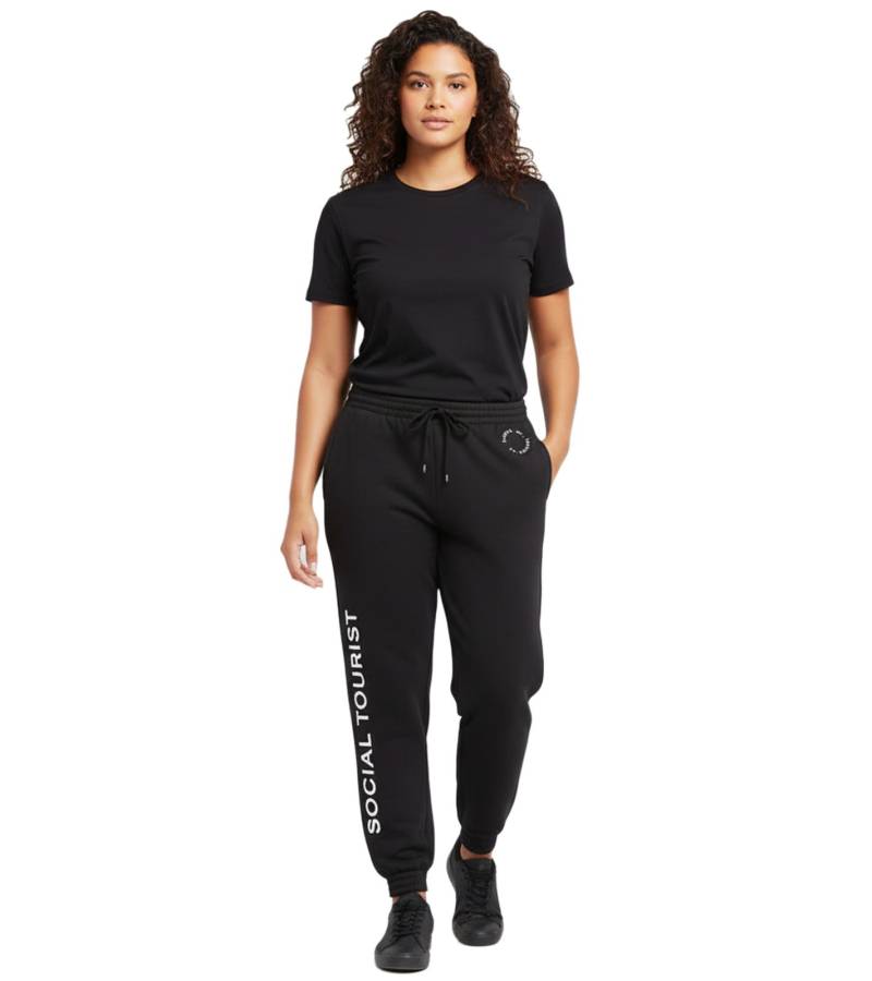 Hollister X Social Tourist Damen Jogginghose Baumwoll-Hose Homewear-Hose 365-347-0005-900 Schwarz von Hollister