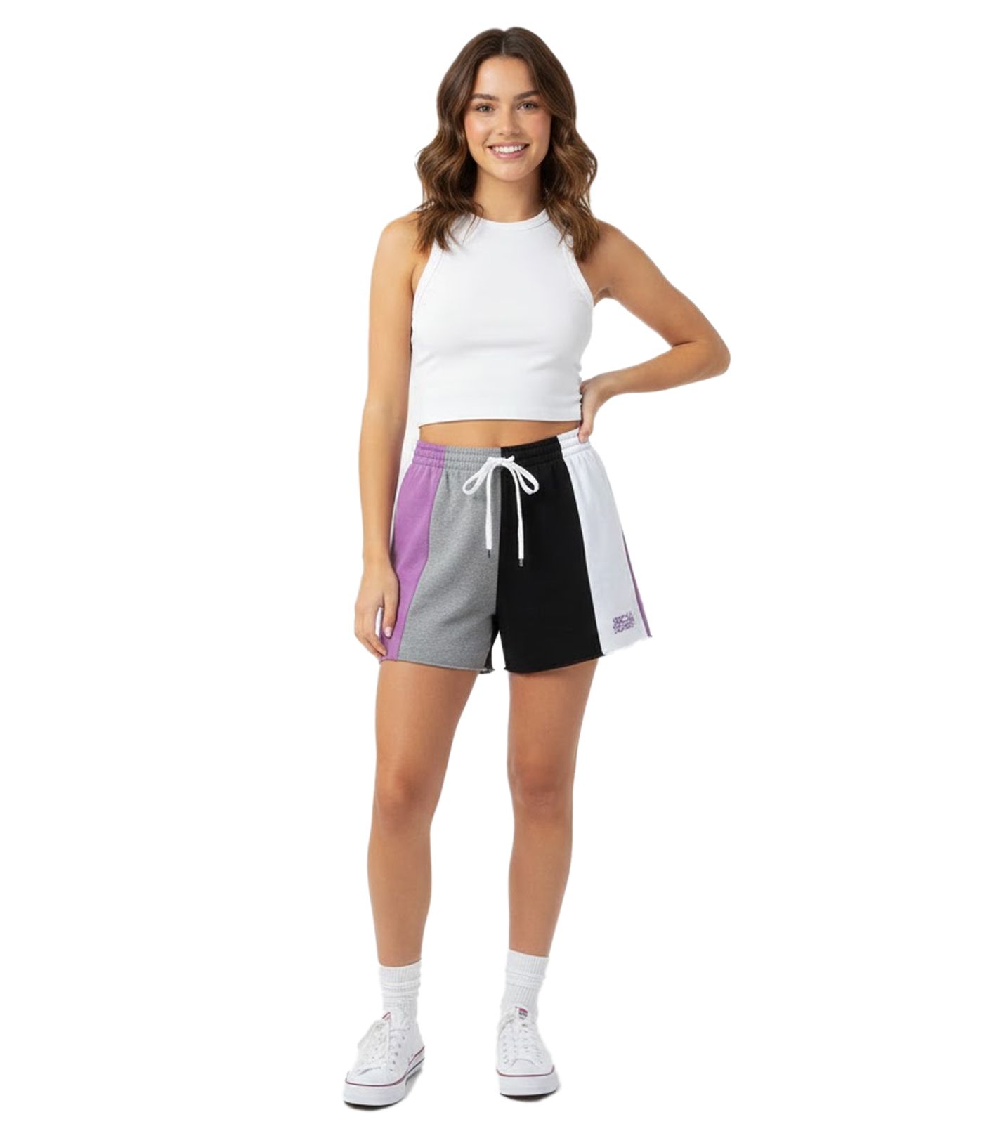 Hollister X Social Tourist Damen Sweat-Shorts Sport-Hose Baumwoll-Hose 365-347-0004-642 Bunt von Hollister