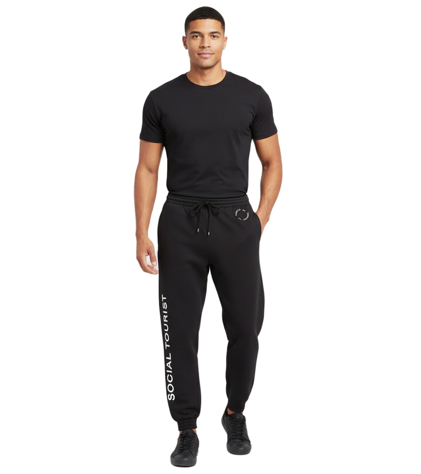 Hollister X Social Tourist Herren Jogginghose Baumwoll-Hose Homewear-Hose 365-347-0001-900 Schwarz von Hollister